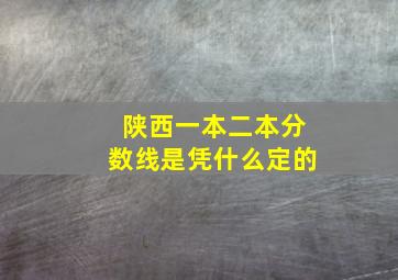 陕西一本二本分数线是凭什么定的