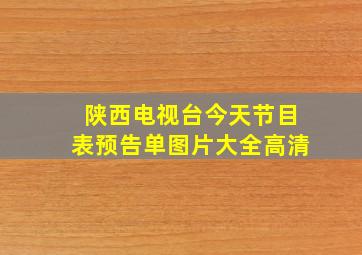 陕西电视台今天节目表预告单图片大全高清