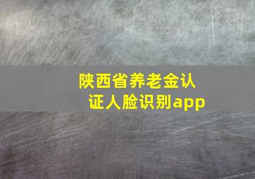 陕西省养老金认证人脸识别app