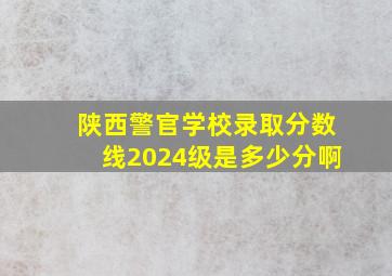 陕西警官学校录取分数线2024级是多少分啊