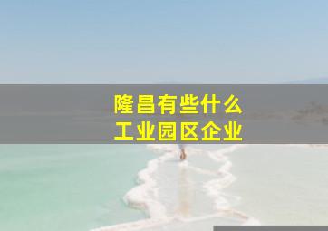 隆昌有些什么工业园区企业