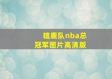 雄鹿队nba总冠军图片高清版