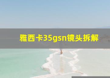 雅西卡35gsn镜头拆解