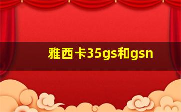 雅西卡35gs和gsn