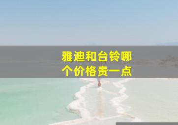 雅迪和台铃哪个价格贵一点