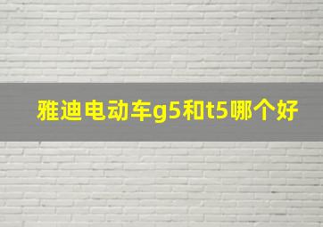 雅迪电动车g5和t5哪个好