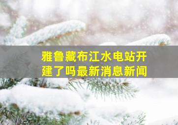 雅鲁藏布江水电站开建了吗最新消息新闻