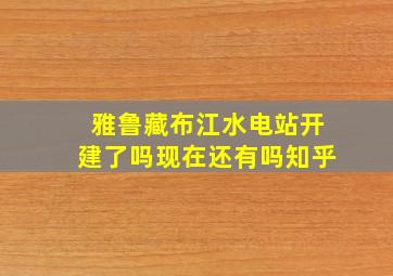 雅鲁藏布江水电站开建了吗现在还有吗知乎