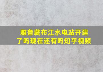 雅鲁藏布江水电站开建了吗现在还有吗知乎视频