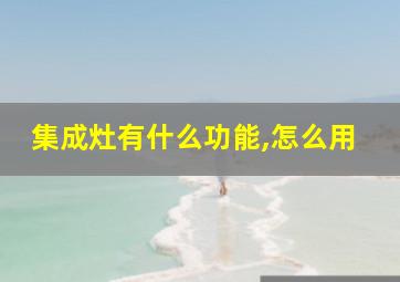 集成灶有什么功能,怎么用