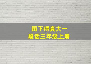 雨下得真大一段话三年级上册