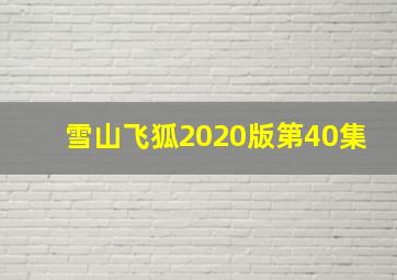 雪山飞狐2020版第40集