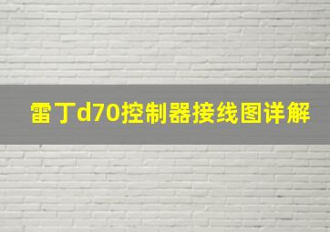 雷丁d70控制器接线图详解