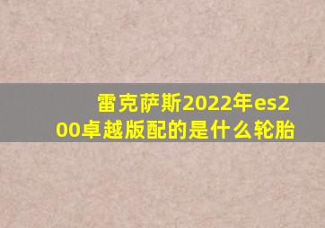 雷克萨斯2022年es200卓越版配的是什么轮胎