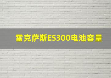 雷克萨斯ES300电池容量