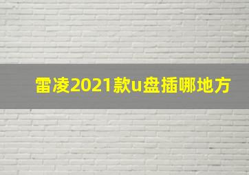 雷凌2021款u盘插哪地方