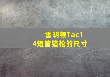 雷明顿Tac14短管猎枪的尺寸