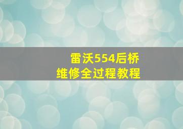 雷沃554后桥维修全过程教程