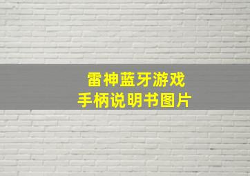 雷神蓝牙游戏手柄说明书图片