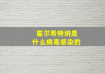 霍尔希特纳是什么病毒感染的