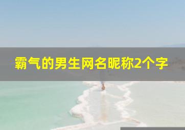 霸气的男生网名昵称2个字