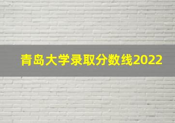 青岛大学录取分数线2022