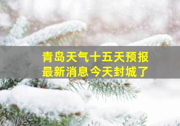 青岛天气十五天预报最新消息今天封城了