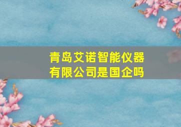 青岛艾诺智能仪器有限公司是国企吗