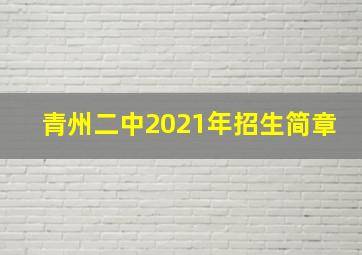 青州二中2021年招生简章