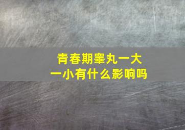 青春期睾丸一大一小有什么影响吗