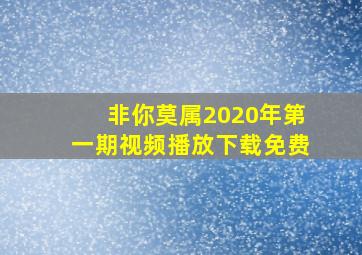 非你莫属2020年第一期视频播放下载免费