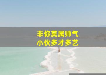 非你莫属帅气小伙多才多艺