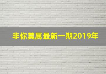 非你莫属最新一期2019年