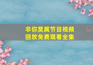 非你莫属节目视频回放免费观看全集