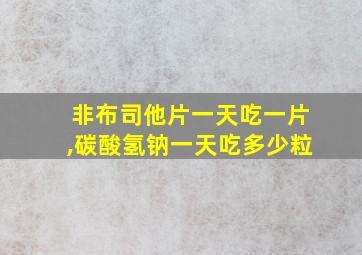 非布司他片一天吃一片,碳酸氢钠一天吃多少粒