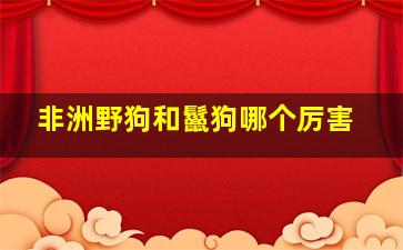 非洲野狗和鬣狗哪个厉害