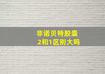 非诺贝特胶囊2和1区别大吗