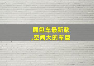 面包车最新款,空间大的车型