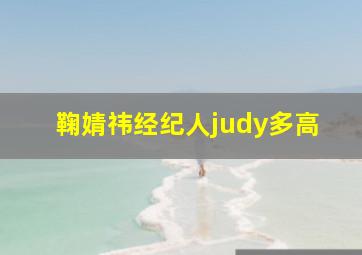 鞠婧祎经纪人judy多高