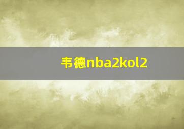 韦德nba2kol2