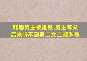 韩剧男主被追杀,男主耳朵后来听不到男二女二都叫珠