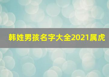 韩姓男孩名字大全2021属虎