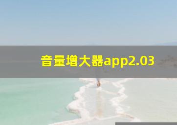 音量增大器app2.03