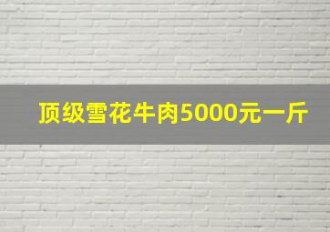 顶级雪花牛肉5000元一斤