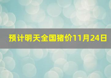 预计明天全国猪价11月24日