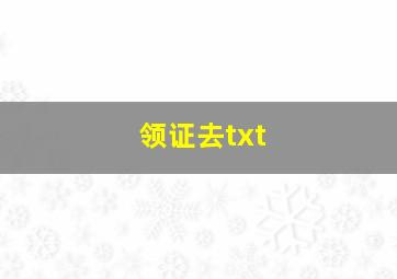 领证去txt