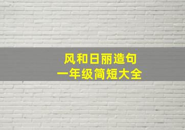 风和日丽造句一年级简短大全