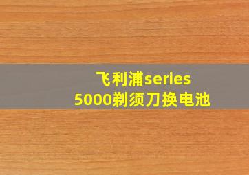 飞利浦series5000剃须刀换电池