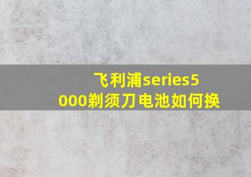 飞利浦series5000剃须刀电池如何换