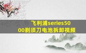 飞利浦series5000剃须刀电池拆卸视频